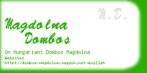 magdolna dombos business card